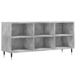 Meuble TV gris béton 103,5x30x50 cm bois d'ingénierie