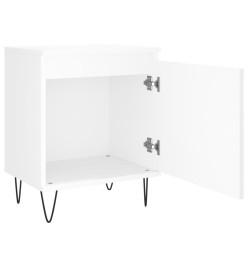 Tables de chevet 2 pcs blanc 40x30x50 cm bois d'ingénierie