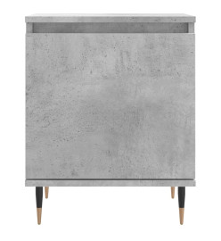 Table de chevet gris béton 40x30x50 cm bois d'ingénierie