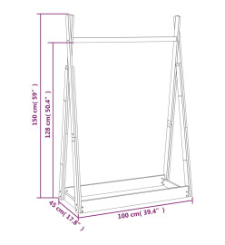 Porte-vêtements 100x45x150 cm Bois de pin massif