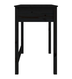 Bureau avec tiroirs Noir 100x50x78 cm Bois massif de pin