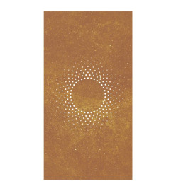 Décoration murale jardin 105x55cm acier corten design du soleil