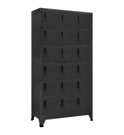 Armoire à casiers Anthracite 90x40x180 cm Acier