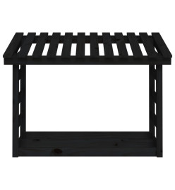 Support pour bois de chauffage Noir 108x64,5x78 cm Bois de pin