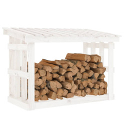 Support pour bois de chauffage Blanc 108x64,5x77 cm Bois de pin