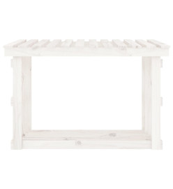 Support pour bois de chauffage Blanc 108x64,5x77 cm Bois de pin