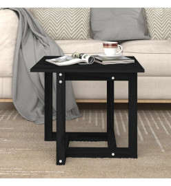 Table basse Noir 50x50x45 cm Bois massif de pin