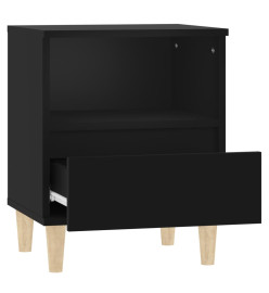 Tables de chevet 2 pcs Noir 40x35x50 cm