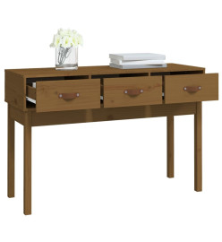 Table console Marron miel 114x40x75 cm Bois massif de pin