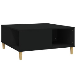 Table basse noir 80x80x36,5 cm bois d'ingénierie