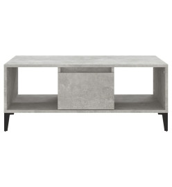 Table basse Gris béton 90x50x36,5 cm Bois d'ingénierie