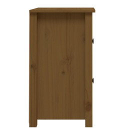 Table de chevet Marron miel 40x35x61,5 cm Bois de pin solide