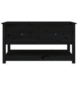 Table basse Noir 102x49x55 cm Bois massif de pin