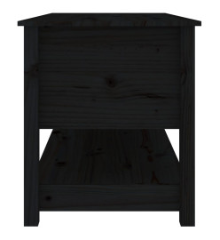 Table basse Noir 102x49x55 cm Bois massif de pin