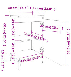 Tables de chevet 2 pcs chêne fumé 40x35x70 cm bois d'ingénierie