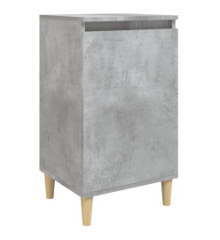 Table de chevet gris béton 40x35x70 cm bois d'ingénierie