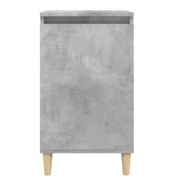 Table de chevet gris béton 40x35x70 cm bois d'ingénierie