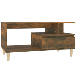 Table basse Chêne fumé 90x49x45 cm Bois d'ingénierie