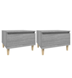 Tables d'appoint 2 pcs Sonoma gris 50x46x35 cm Bois ingénierie