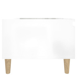 Tables d'appoint 2pcs Blanc brillant 50x46x35cm Bois ingénierie