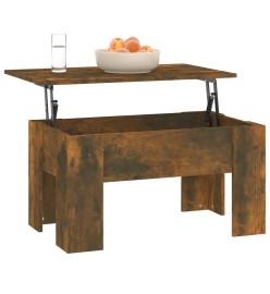 Table basse Chêne fumé 79x49x41 cm Bois d'ingénierie