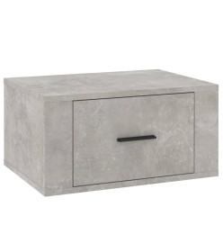 Table de chevet murale Gris béton 50x36x25 cm