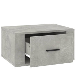 Table de chevet murale Gris béton 50x36x25 cm