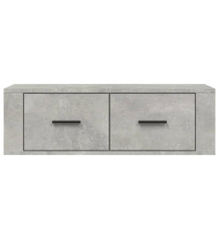 Meuble TV suspendu Gris béton 80x36x25 cm Bois d'ingénierie