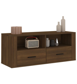 Meuble TV Chêne marron 100x35x40 cm Bois d'ingénierie