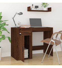 Bureau Chêne marron 100x49x75 cm Bois d'ingénierie