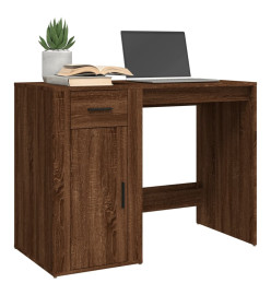 Bureau Chêne marron 100x49x75 cm Bois d'ingénierie