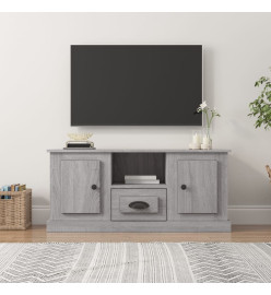 Meuble TV sonoma gris 100x35,5x45 cm bois d'ingénierie