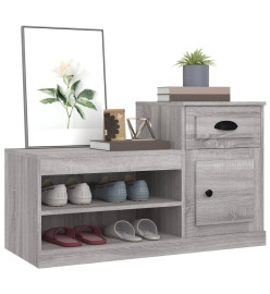 Armoire à chaussures sonoma gris 100x42x60 cm bois d'ingénierie