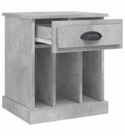 Tables de chevet 2 pcs gris béton 43x36x50 cm