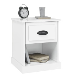 Tables de chevet 2 pcs blanc brillant 39x39x47,5 cm