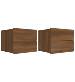 Tables de chevet 2pcs Chêne marron 40x30x30cm Bois d'ingénierie