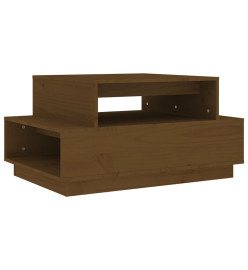 Table basse Marron miel 80x55x40,5 cm Bois massif de pin