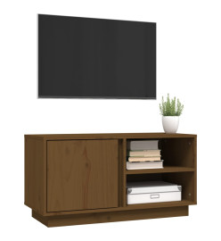 Meuble TV Marron miel 80x35x40,5 cm Bois de pin massif