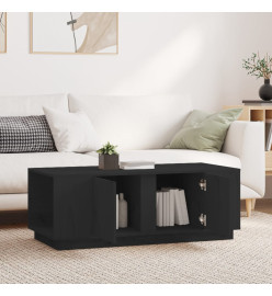 Table basse Noir 110x50x40 cm Bois massif de pin