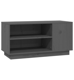 Meuble TV Gris 80x35x40,5 cm Bois de pin massif