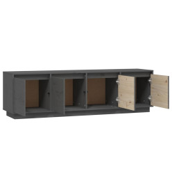 Meuble TV Gris 156x37x45 cm Bois de pin massif