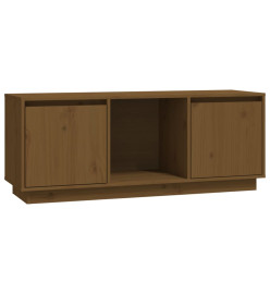 Meuble TV Marron miel 110,5x35x44 cm Bois de pin massif