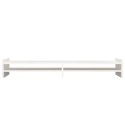 Support de moniteur Blanc 100x27x15 cm Bois de pin solide