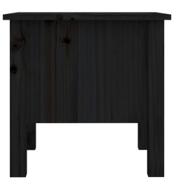 Table d'appoint Noir 40x40x39 cm Bois massif de pin