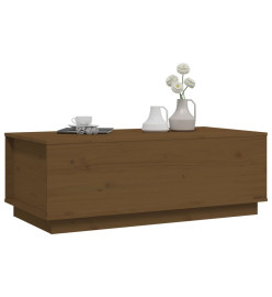 Table basse Marron miel 100x50x35 cm Bois massif de pin