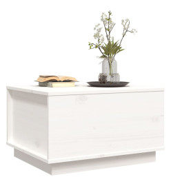 Table basse Blanc 60x50x35 cm Bois massif de pin