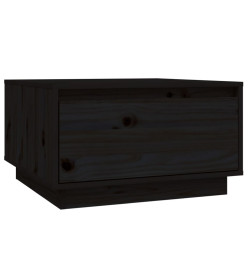 Table basse Noir 55x56x32 cm Bois massif de pin