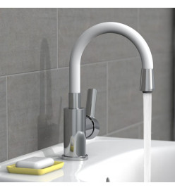 EISL Mitigeur de lavabo FLEXO chrome-blanc