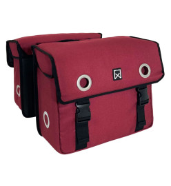 Willex Sacoches de vélo 30 L toile rouge