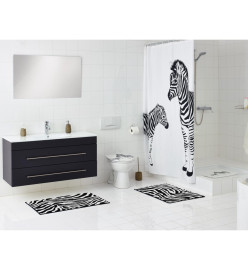 RIDDER Tapis de bain Zebra 38x72 cm Blanc et noir